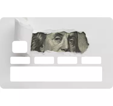 σχισμένο χαρτί που αποκαλύπτει το decal της τραπεζικής κάρτας του - TenStickers