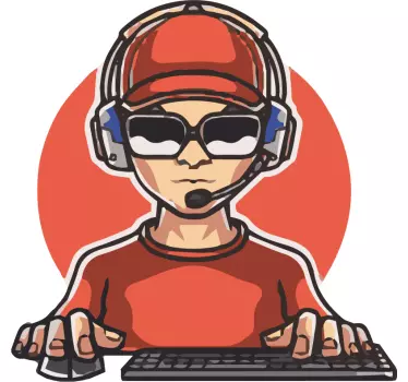 Decal playstation λογότυπο μασκότ gamers - TenStickers