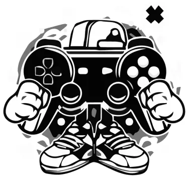 αυτοκόλλητο playstation κινουμένων σχεδίων δρόμου - TenStickers