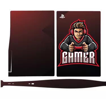 Gamer esport λογότυπο πρότυπο playstation decal - TenStickers