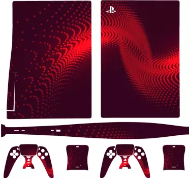 αυτοκόλλητα ps4 red burst playstation 5 - TenStickers