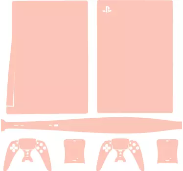 Ps4 στερεό ροδάκινο playstation 5 αυτοκόλλητα - TenStickers