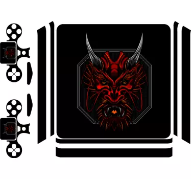 αυτοκόλλητα flaming dragon playstation 4 - TenStickers
