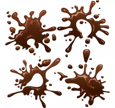 σοκολάτα splash ποτό τοίχου decal - TenStickers