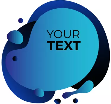 αυτοκόλλητο προσαρμοσμένο με μπλε βαθμίδα ρευστού - TenStickers