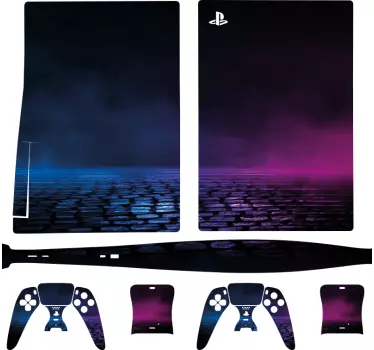 αυτοκόλλητο μοβ σκούρο street playstation 5 - TenStickers