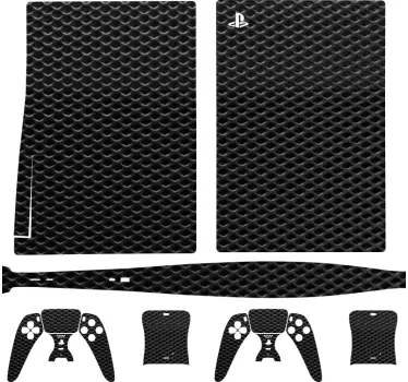 αφηρημένο μεταλλικό φόντο playstation 5 decal - TenStickers