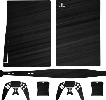 μαύρη ταπετσαρία με γραμμές κίνησης playstation 5 αυτοκόλλητα - TenStickers
