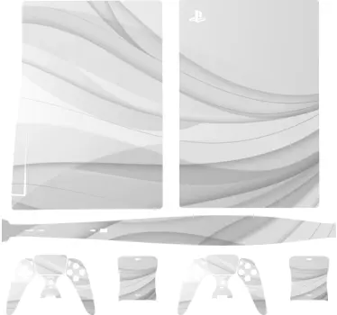 αυτοκόλλητα με λευκό minimal wave playstation 5 - TenStickers