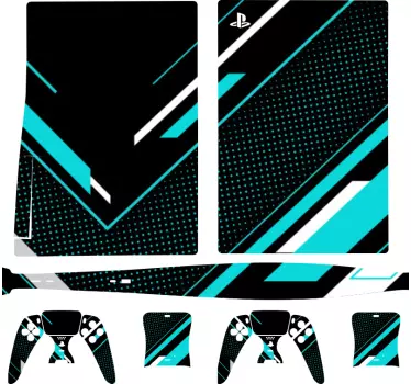 γεωμετρική γραμμή με αυτοκόλλητα ημίτονο playstation 5 - TenStickers