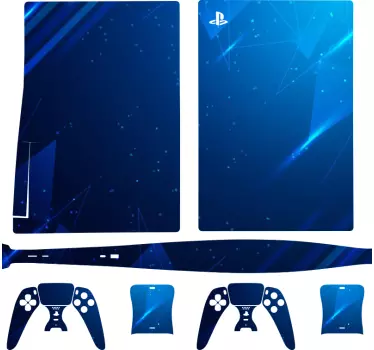 μπλε αντίγραφο χώρου ψηφιακό playstation 5 αυτοκόλλητα - TenStickers