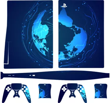 αυτοκόλλητο παγκόσμιας τεχνολογίας playstation 5 - TenStickers