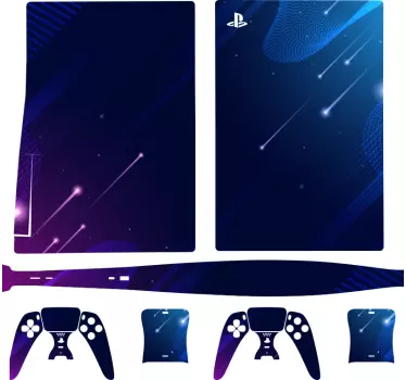 Αυτοκόλλητο ps5 Κοσμικό Σχέδιο gaming - TenStickers