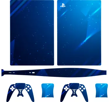μπλε αφηρημένο αυτοκόλλητο ps5 playstation 5 αυτοκόλλητα - TenStickers