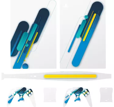 διαφορετικά χρώματα με λευκό φόντο playstation 5 decal - TenStickers