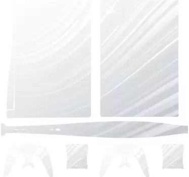 λευκό και γκρι αφηρημένο κύμα playstation 5 decal - TenStickers