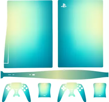 Αυτοκόλλητο με κλίση φωτισμού playstation 5 - TenStickers