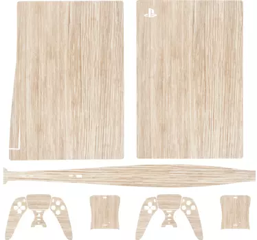 ξύλινη υφή playstation 5 decal - TenStickers