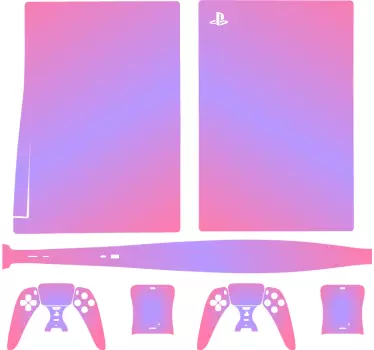 ροζ ντεγκραντέ playstation 5 decal - TenStickers
