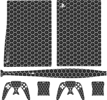 μαύρο κηρήθρα playstation 5 decal - TenStickers