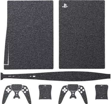 βουρτσισμένο μαύρο χάλυβα playstation 5 decal - TenStickers