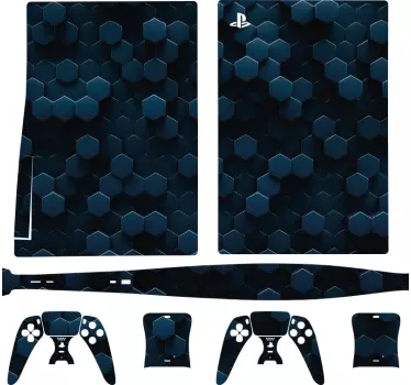 Αυτοκόλλητο με τρισδιάστατο εξάγωνο playstation 5 - TenStickers