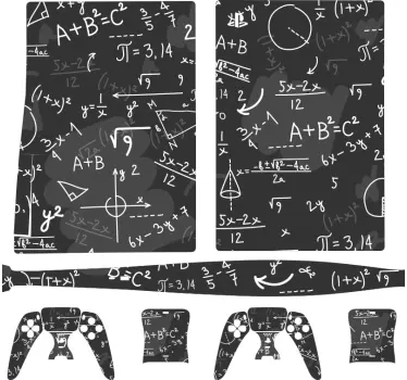 αυτοκόλλητο γεωμετρικού playstation εξισώσεων μαθηματικών 5 - TenStickers