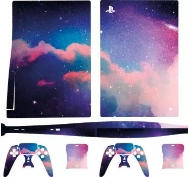 μοβ σκοτεινός ουρανός playstation 5 decal - TenStickers