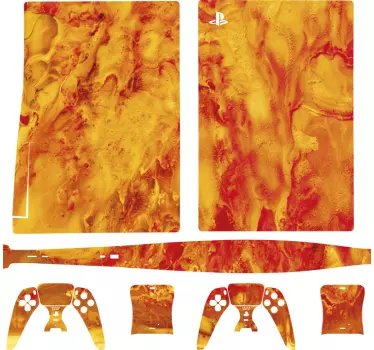 αυτοκόλλητα με κόκκινη λάβα playstation 5 - TenStickers