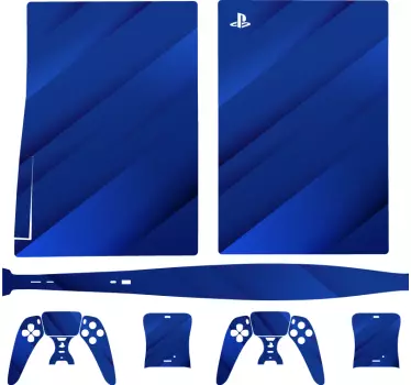 μπλε φόντο με γραμμές playstation 5 αυτοκόλλητα - TenStickers