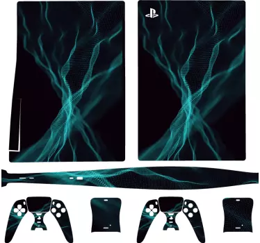 αυτοκόλλητο μπλε 3d σωματίδια playstation 5 - TenStickers