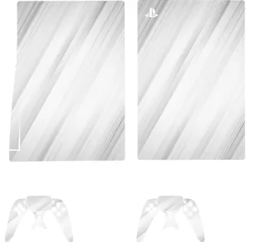 λευκές και γκρι διαγώνιες γραμμές playstation 5 decal - TenStickers