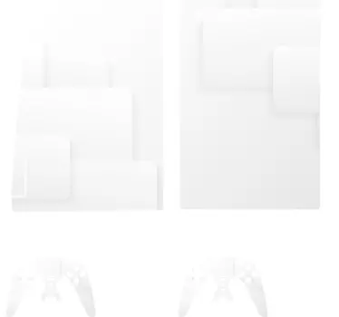 αυτοκόλλητο με λευκά μεγάλα τετράγωνα playstation 5 - TenStickers
