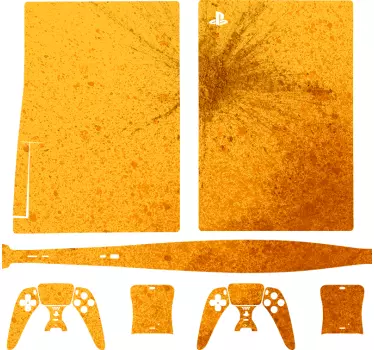 Splash yellow playstation 5 βινύλιο δέρμα - TenStickers