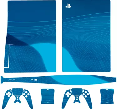αυτοκόλλητο αφηρημένη καμπύλη playstation 5 - TenStickers