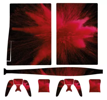 κόκκινο έκρηξη playstation 5 decal - TenStickers