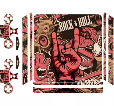 Rock graffiti ps4 playstation 4 decal - TenStickers