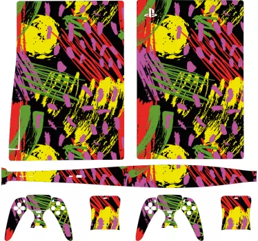 πολύχρωμο μωσαϊκό playstation 5 skin decal - TenStickers