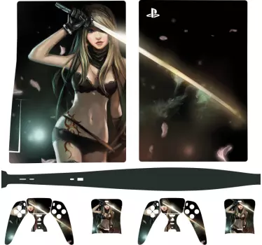 αυτοκόλλητα anime σέξι γυναίκα playstation 5 - TenStickers