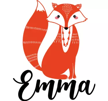 σκανδιναβική αλεπού με το όνομα wall art - TenStickers