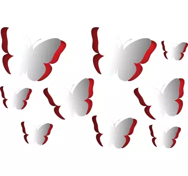 Αυτοκόλλητο με 3d πεταλούδες - TenStickers
