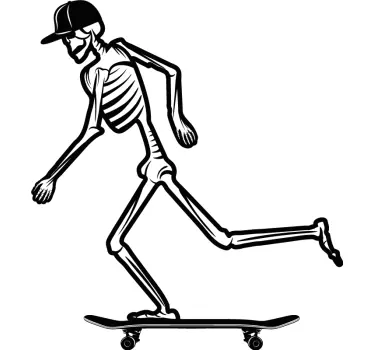 ντεκόρ τοίχου skateboard ζόμπι - TenStickers