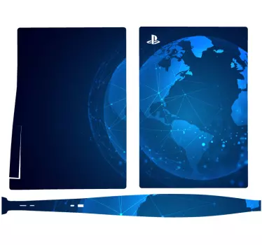 φουτουριστικό φόντο παγκόσμιο playstation 5 decal - TenStickers