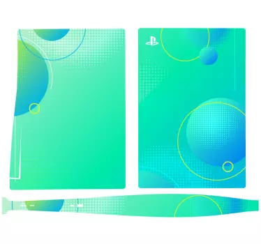 Αυτοκόλλητο ps5 Κύκλοι και Γραμμές - TenStickers