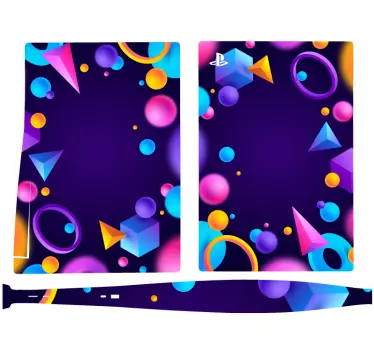 αυτοκόλλητα πολύχρωμο φόντο 3d playstation - TenStickers