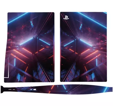 δροσερό γεωμετρικό τριγωνικό playstation 5 decal - TenStickers