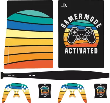 Ενεργοποιημένη κατάσταση παιχνιδιού playstation 5 decal - TenStickers