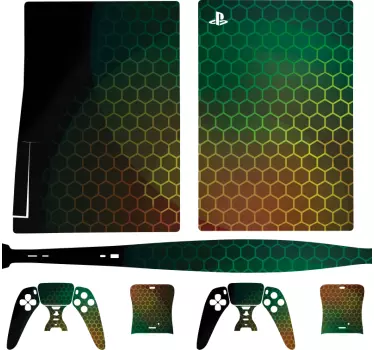 αυτοκόλλητα εξάγωνο μοτίβο playstation 5 - TenStickers