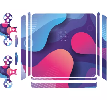 πολύχρωμο παρασκήνιο playstation 4 decal - TenStickers