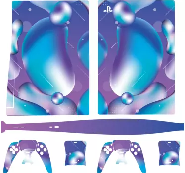 ντεγκραντέ υγρό φόντο playstation 5 decal - TenStickers